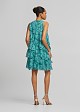 Printed mini dress in ruffles