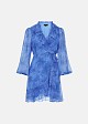 Mini printed wrap dress in ruffles