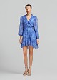 Mini printed wrap dress in ruffles