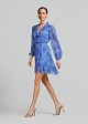 Mini printed wrap dress in ruffles
