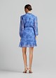 Mini printed wrap dress in ruffles