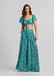 Pantaloni wide leg lejeri cu print