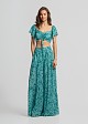 Pantaloni wide leg lejeri cu print