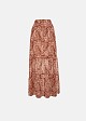 Printed high-waisted maxi skirt