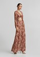 Printed high-waisted maxi skirt
