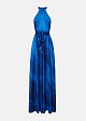 Satin-finish halter neck jumpsuit