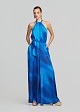 Satin-finish halter neck jumpsuit