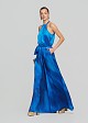 Satin-finish halter neck jumpsuit
