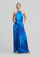 Satin-finish halter neck jumpsuit