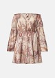 Off-shoulder printed playsuit