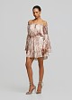 Off-shoulder printed playsuit