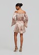 Off-shoulder printed playsuit