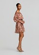 Off shoulder printed jumpsuit in frills