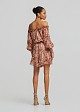 Off shoulder printed jumpsuit in frills