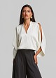 Top with cut-out details and a satin finish