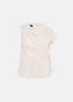 One-sleeve top with decorative ruffles