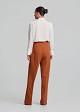Wrap blouse with lapels in semi-sheer fabric