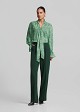 Printed blouse with neck tie