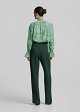 Printed blouse with neck tie