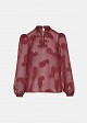 Sheer jacquard blouse