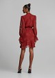 Mini wrap dress in jacquard chiffon