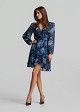 Mini wrap printed dress and ruffles