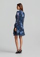 Mini wrap printed dress and ruffles