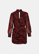 Printed mini dress with ruched details