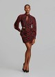 Printed mini dress with ruched details