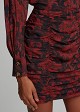 Printed mini dress with ruched details