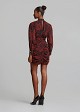 Printed mini dress with ruched details