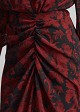 Printed sheer dress with ruched details