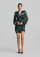 Printed mini dress with ruched details