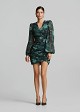Printed mini dress with ruched details