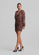 Leopard print mini muslin dress