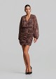 Leopard print mini muslin dress