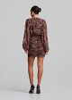 Leopard print mini muslin dress