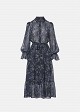 Printed chiffon shirt dress