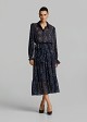Printed chiffon shirt dress