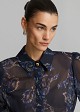 Printed chiffon shirt dress