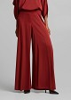 High-waisted wide-leg trousers with a satin finish