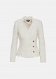 Bouclé fitted blazer with a V-neckline