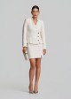 Bouclé fitted blazer with a V-neckline