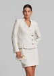 Bouclé fitted blazer with a V-neckline