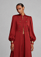 Longline shirt in satin look