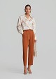 Satin-look shirt with baroque print