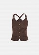 Vest-blouse in contrast stripes