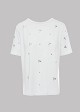 Cotton short sleeves T-shirt with crystals