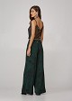 Highrise satin look trousers with print
