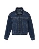 Denim jacket decorated with studs